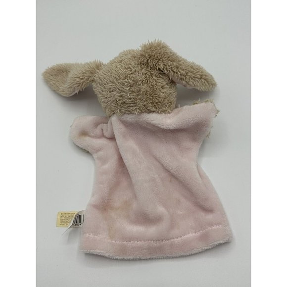 Dandee My First Puppet pink tan bunny rabbit plush baby soft toy Easter dot bow - Picture 4 of 4